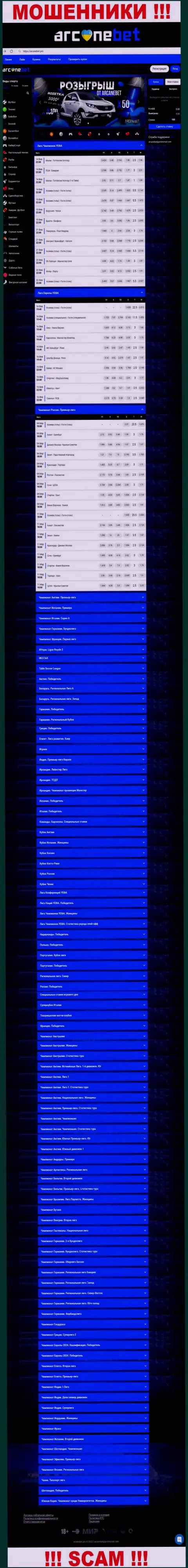 ArcaneBet Pro - это информационный ресурс на котором завлекают лохов в ловушку аферистов АрканБет