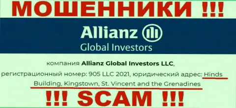 Оффшорное расположение Allianz Global Investors по адресу Hinds Building, Kingstown, St. Vincent and the Grenadines позволяет им беспрепятственно обворовывать