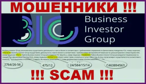 Хоть Business Investor Group и показывают свою лицензию на сайте, они все равно РАЗВОДИЛЫ !!!