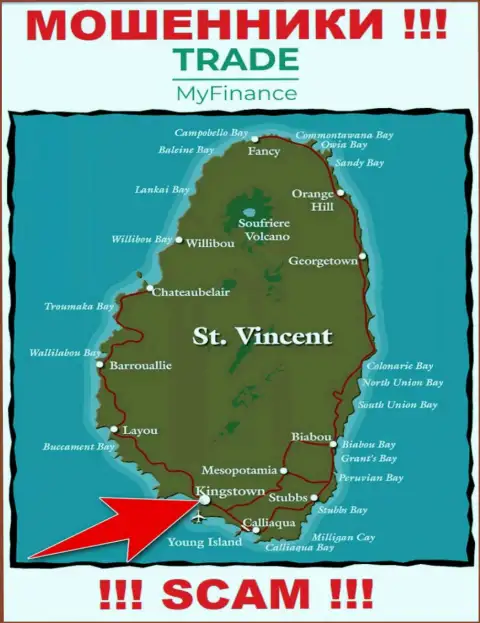Юридическое место регистрации мошенников TradeMyFinance Com - Kingstown, St. Vincent and the Grenadines