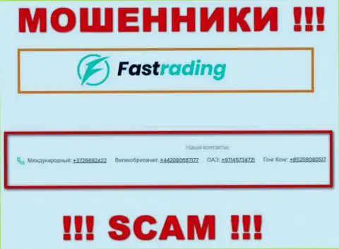 FasTrading Com наглые мошенники, выдуривают финансовые средства, звоня наивным людям с различных телефонных номеров