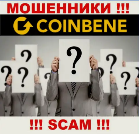 Абсолютно никаких сведений о своем руководстве, internet кидалы CoinBene Limited не приводят