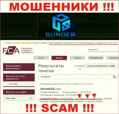 Крайне рискованно работать с мошенниками SungerFX Com, ведь у них нет никакого регулятора