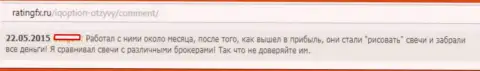 Ай Кью Опцион дурачат биржевых трейдеров, рисуя самостоятельно свечки на графике валютных котировок