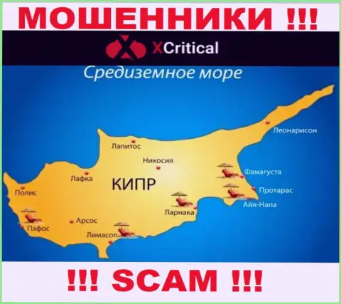 Cyprus - вот здесь, в офшоре, зарегистрированы internet кидалы XCritical Com