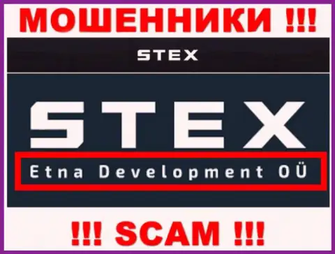 На web-сайте Стекс говорится, что Etna Development OÜ - это их юридическое лицо, однако это не значит, что они надежные