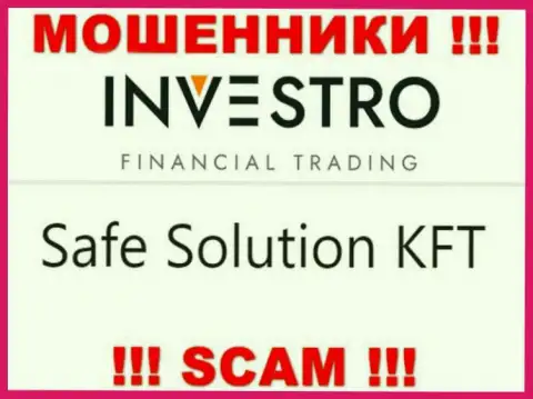 Контора Investro находится под руководством конторы Safe Solution KFT