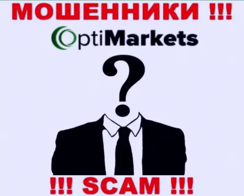 Opti Market являются кидалами, посему скрывают информацию о своем руководстве