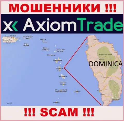 На своем web-сайте Axiom Trade указали, что они имеют регистрацию на территории - Commonwealth of Dominica