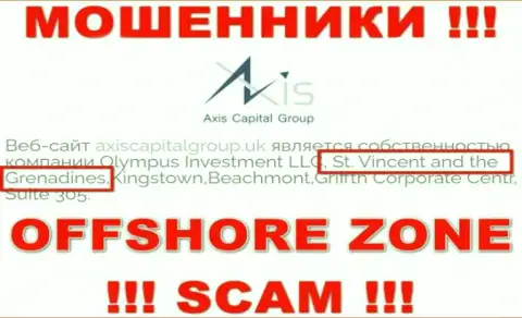 Axis Capital Group - это обманщики, их место регистрации на территории Сент-Винсент и Гренадины