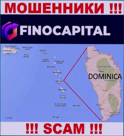 Юридическое место регистрации FinoCapital на территории - Dominica