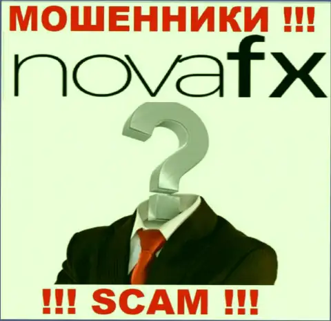 На web-сайте NovaFX и в internet сети нет ни слова о том, кому принадлежит указанная контора